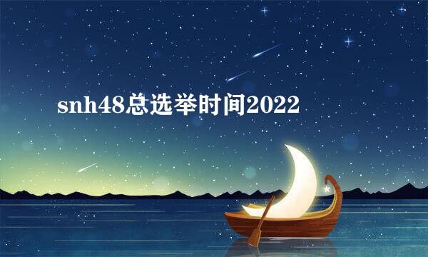 snh48总选举时间2022