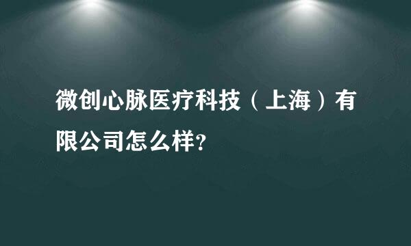 微创心脉医疗科技（上海）有限公司怎么样？