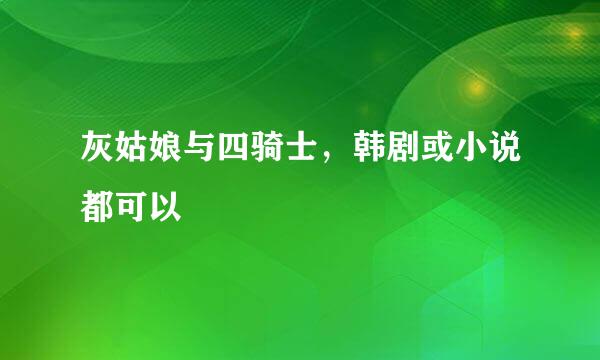 灰姑娘与四骑士，韩剧或小说都可以