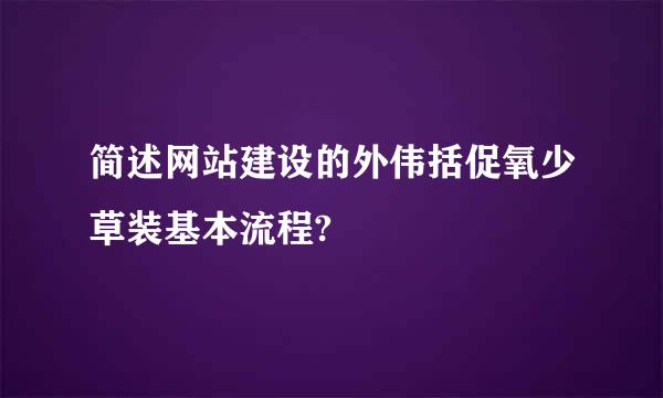 简述网站建设的外伟括促氧少草装基本流程?