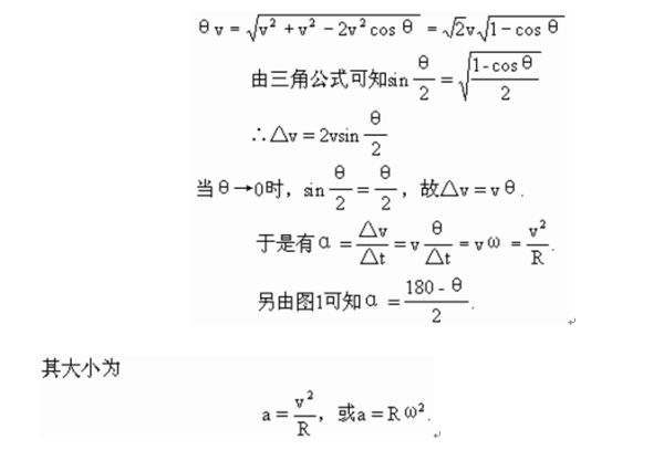 向心加速度的公式怎么推导的？