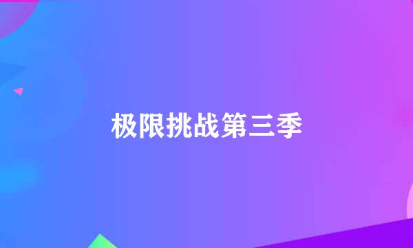 极限挑战第三季