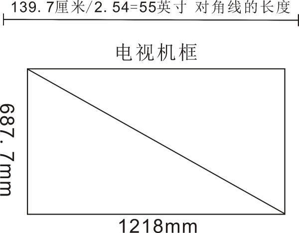 55寸电视尺寸是多少