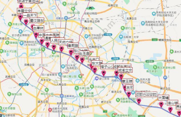 成都地铁6号线线路图