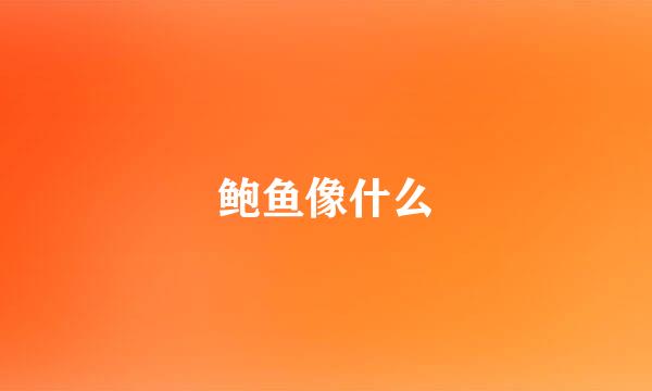 鲍鱼像什么