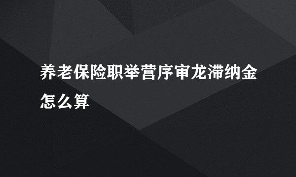 养老保险职举营序审龙滞纳金怎么算