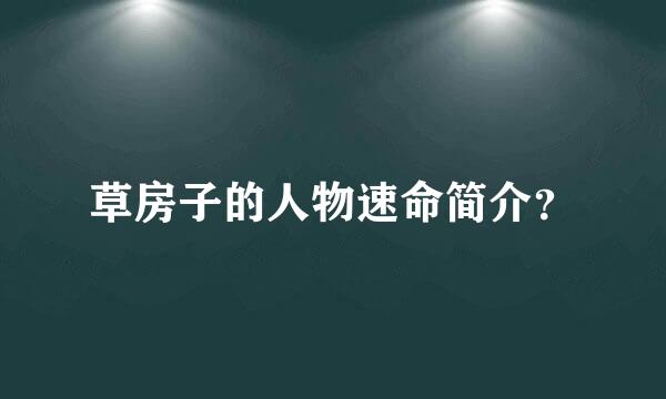 草房子的人物速命简介？