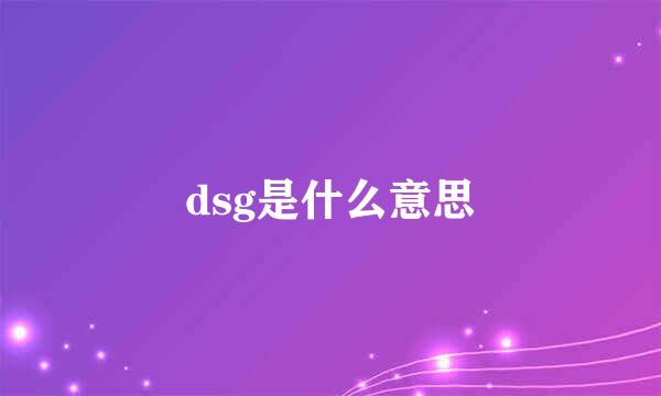 dsg是什么意思