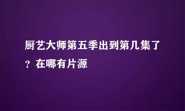 厨艺大师第五季出到第几集了？在哪有片源