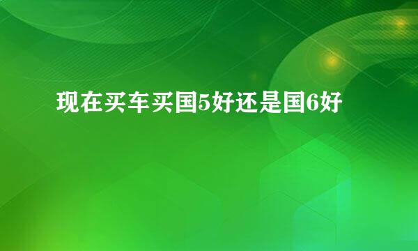 现在买车买国5好还是国6好