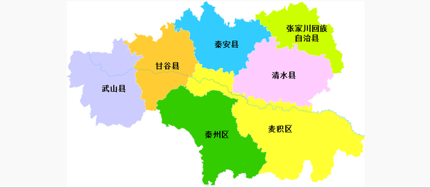 甘肃省天水市地图