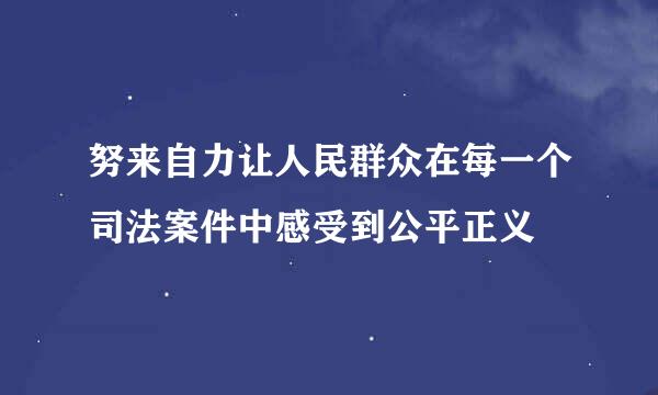 努来自力让人民群众在每一个司法案件中感受到公平正义