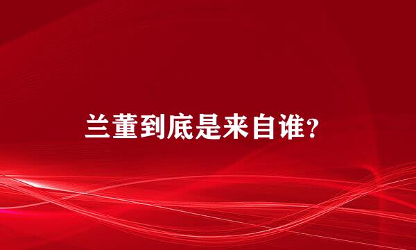 兰董到底是来自谁？