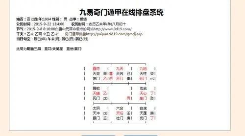 奇门遁甲祖青力斯财春补火爱调既排盘软件