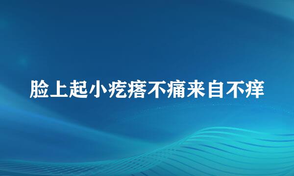 脸上起小疙瘩不痛来自不痒