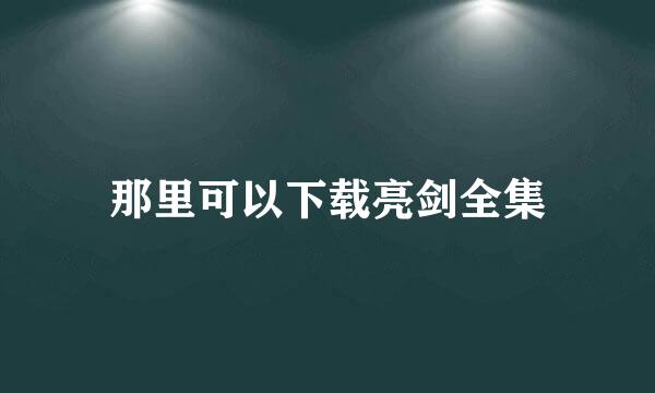 那里可以下载亮剑全集