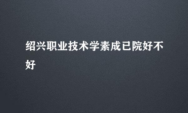 绍兴职业技术学素成已院好不好