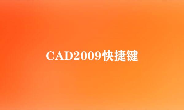 CAD2009快捷键