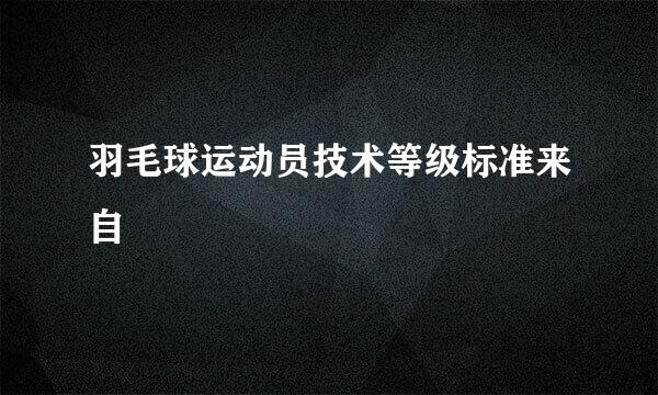 羽毛球运动员技术等级标准来自