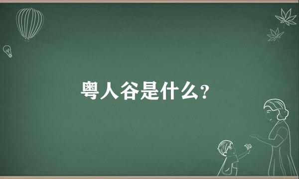 粤人谷是什么？