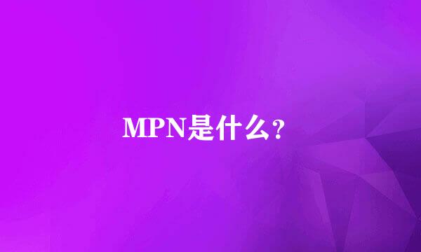 MPN是什么？