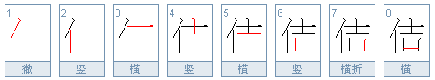 单人旁加个吉是什么字