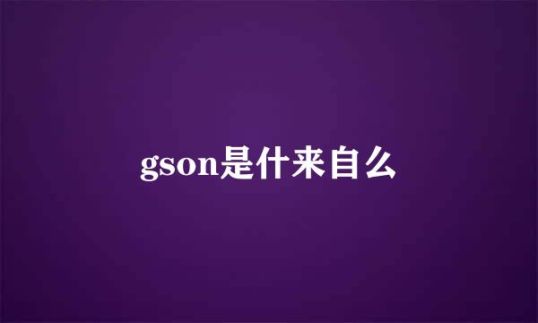 gson是什来自么