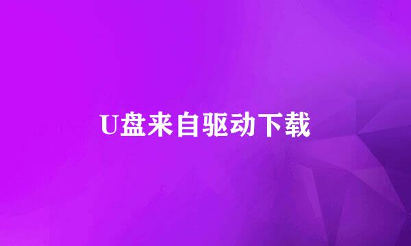 U盘来自驱动下载