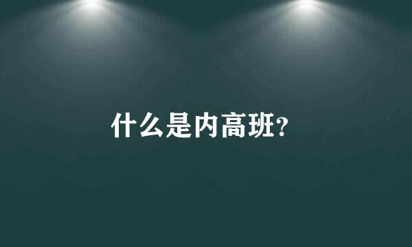 什么是内高班？