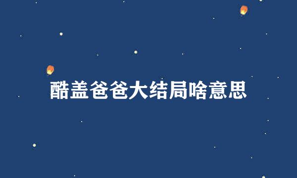 酷盖爸爸大结局啥意思