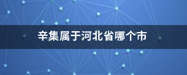 辛集属于河北省哪个市