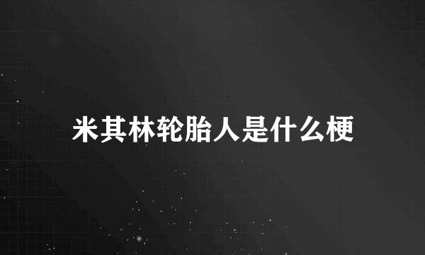 米其林轮胎人是什么梗