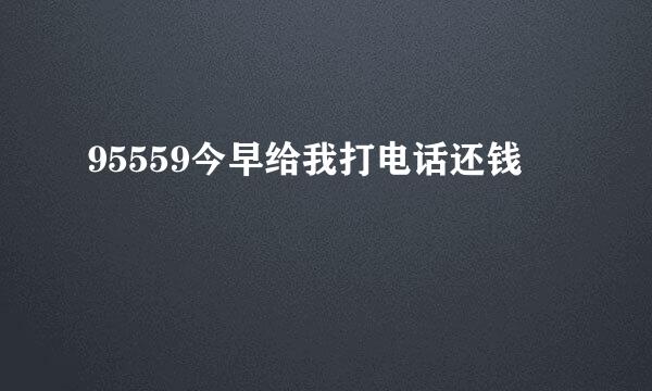 95559今早给我打电话还钱