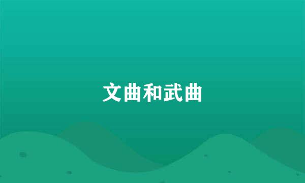 文曲和武曲