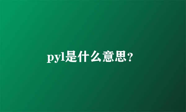 pyl是什么意思？