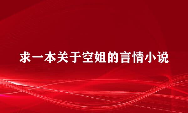 求一本关于空姐的言情小说