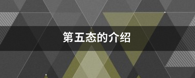 第五态的介绍