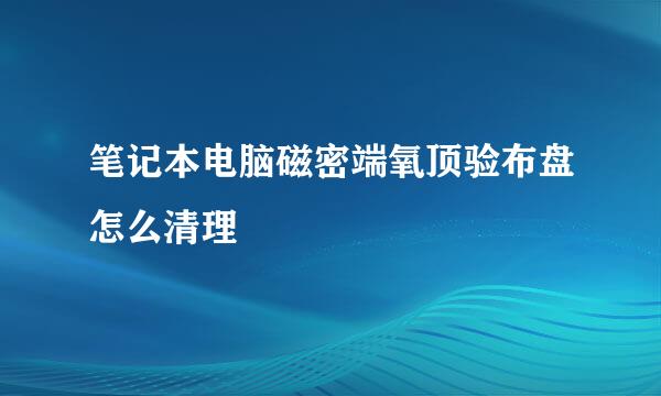 笔记本电脑磁密端氧顶验布盘怎么清理