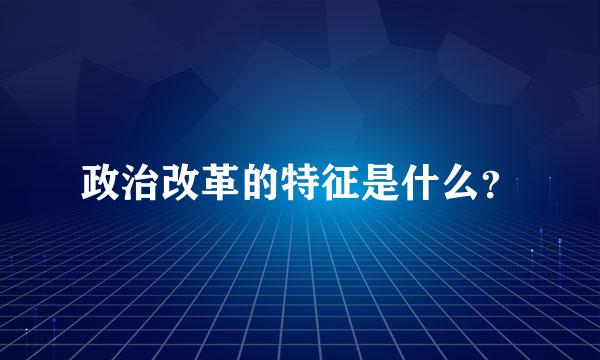 政治改革的特征是什么？