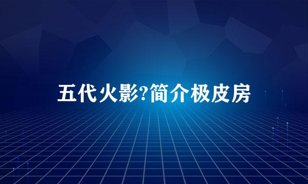 五代火影?简介极皮房