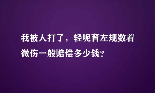 我被人打了，轻呢育左规数着微伤一般赔偿多少钱？