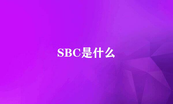 SBC是什么