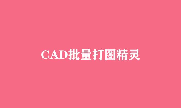 CAD批量打图精灵