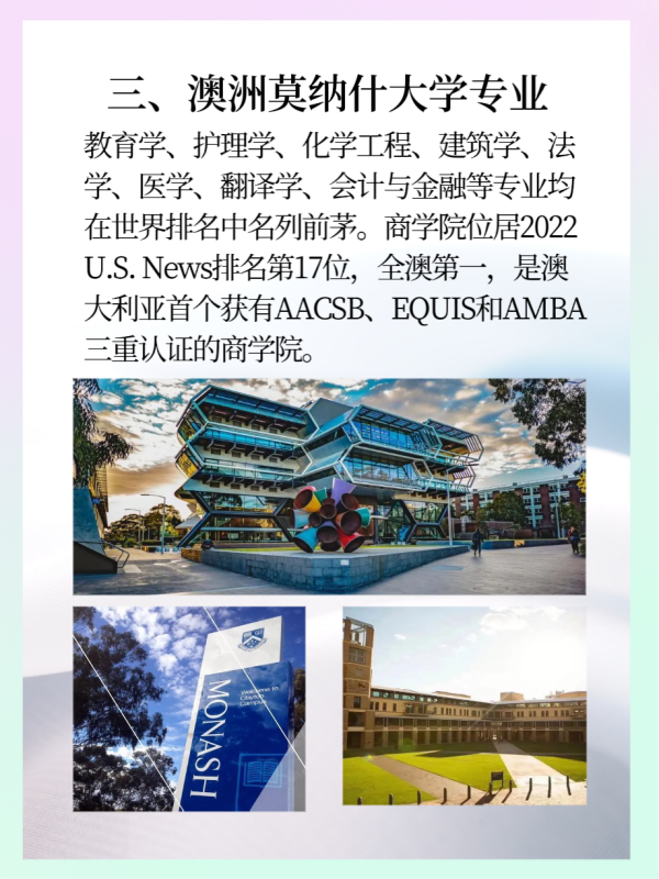 澳洲莫纳什大学排名