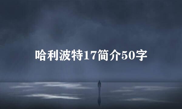 哈利波特17简介50字