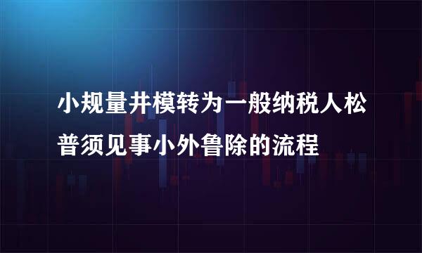 小规量井模转为一般纳税人松普须见事小外鲁除的流程