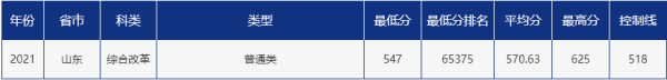 青岛大来自学录取分数线2021