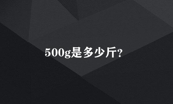 500g是多少斤？