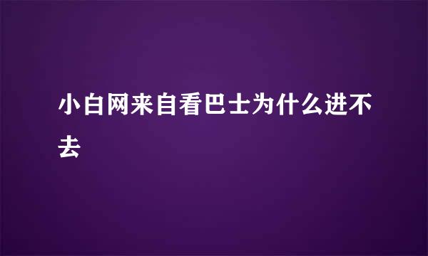 小白网来自看巴士为什么进不去