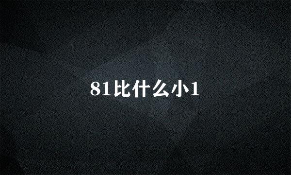 81比什么小1